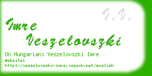 imre veszelovszki business card